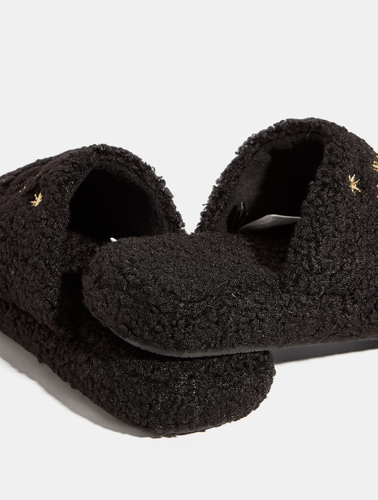 Black Celestial Slippers Footwear Skinnydip London