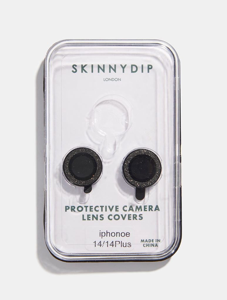Black Glitter Protective Camera Lens Cover Camera Lens Covers Skinnydip London