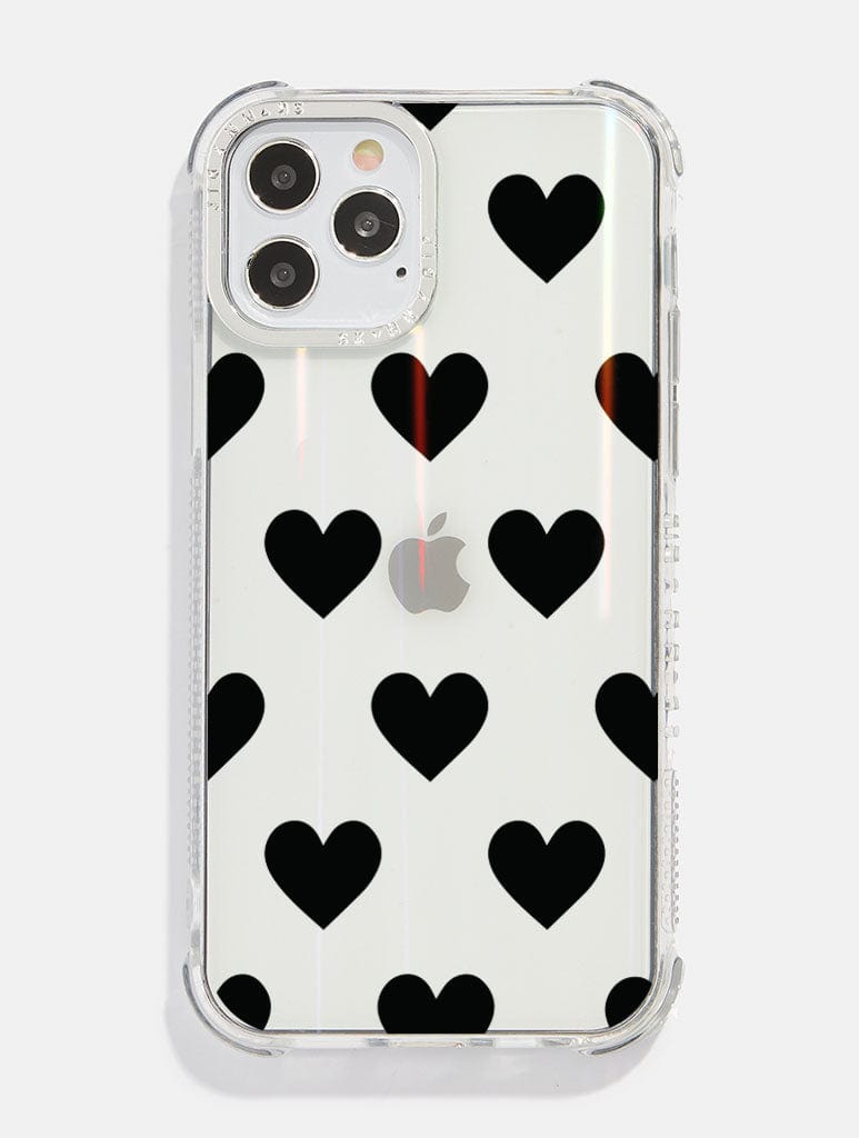 Black Heart Holo Shock iPhone Case Phone Cases Skinnydip London