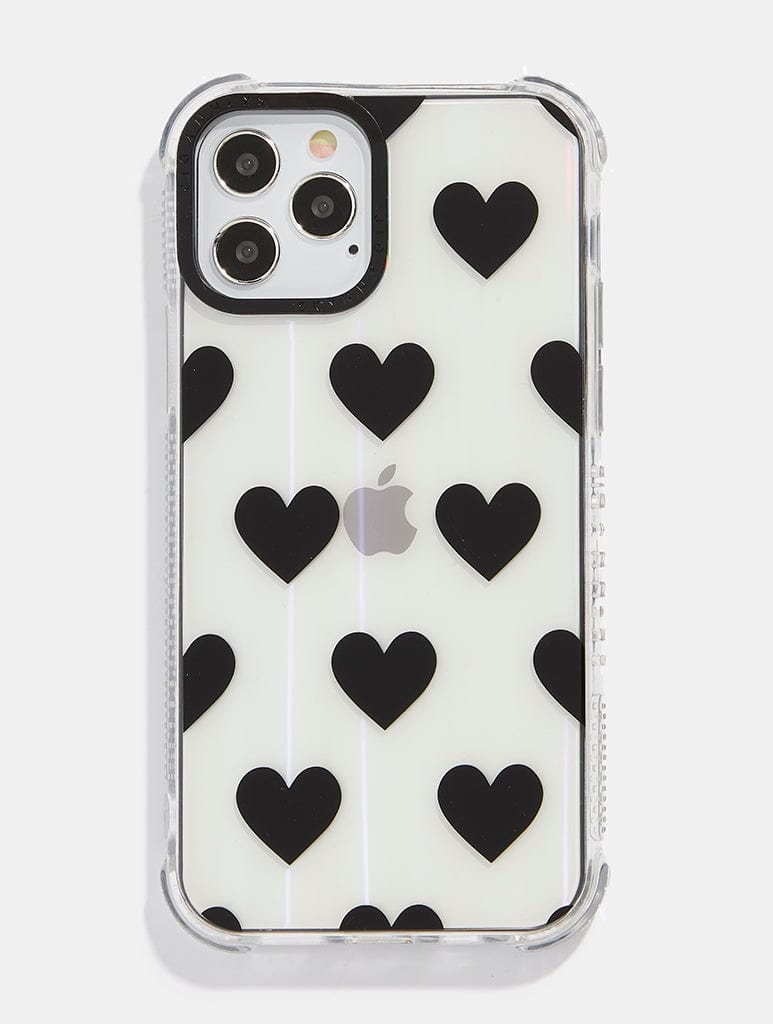 Black Heart Print Shock iPhone Case Phone Cases Skinnydip London