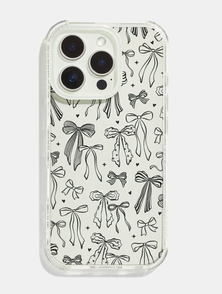 Black Painted Bows Shock iPhone Case Phone Cases Skinnydip London
