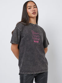 Bloom From Within Acid Wash T-Shirt Tops & T-Shirts Skinnydip London