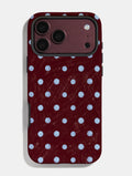 Blue And Brown Painted Polka Dot Ultra Protective iPhone Case Phone Cases Skinnydip London