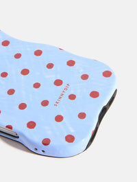 Blue and Burgundy Polka Dots Wiggle Ultra Protective iPhone Case Phone Cases Skinnydip London