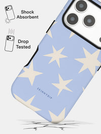 Blue and Cream Ditsy Star Ultra Protective iPhone Case Phone Cases Skinnydip London