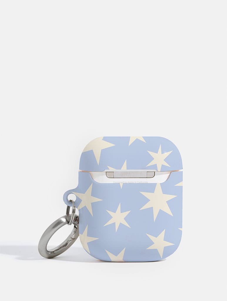 Blue And Cream Ditsy Stars AirPods Case AirPods Cases Skinnydip London
