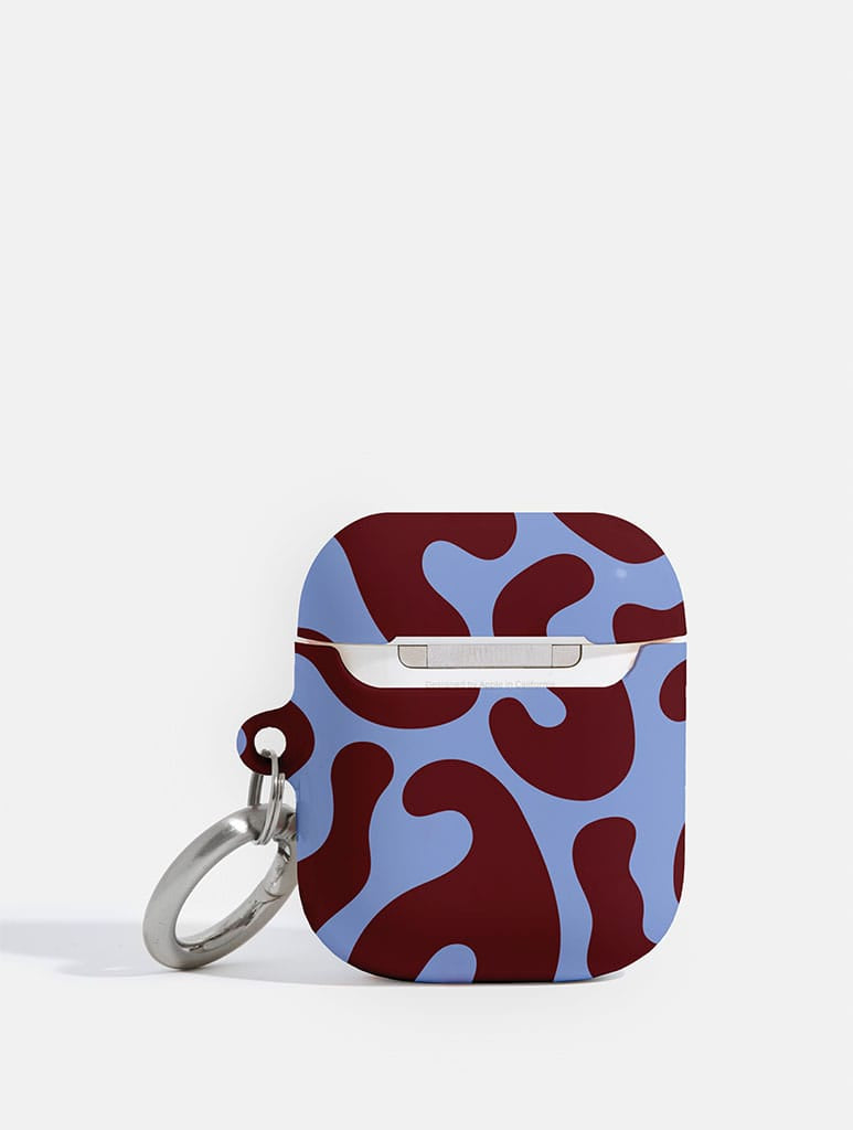 Blue And Maroon Pattern AirPods Case AirPods Cases Skinnydip London
