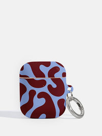 Blue And Maroon Pattern AirPods Case AirPods Cases Skinnydip London
