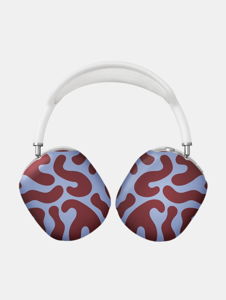 Blue And Maroon Pattern AirPods Max Case in Matte AirPods Cases Skinnydip London