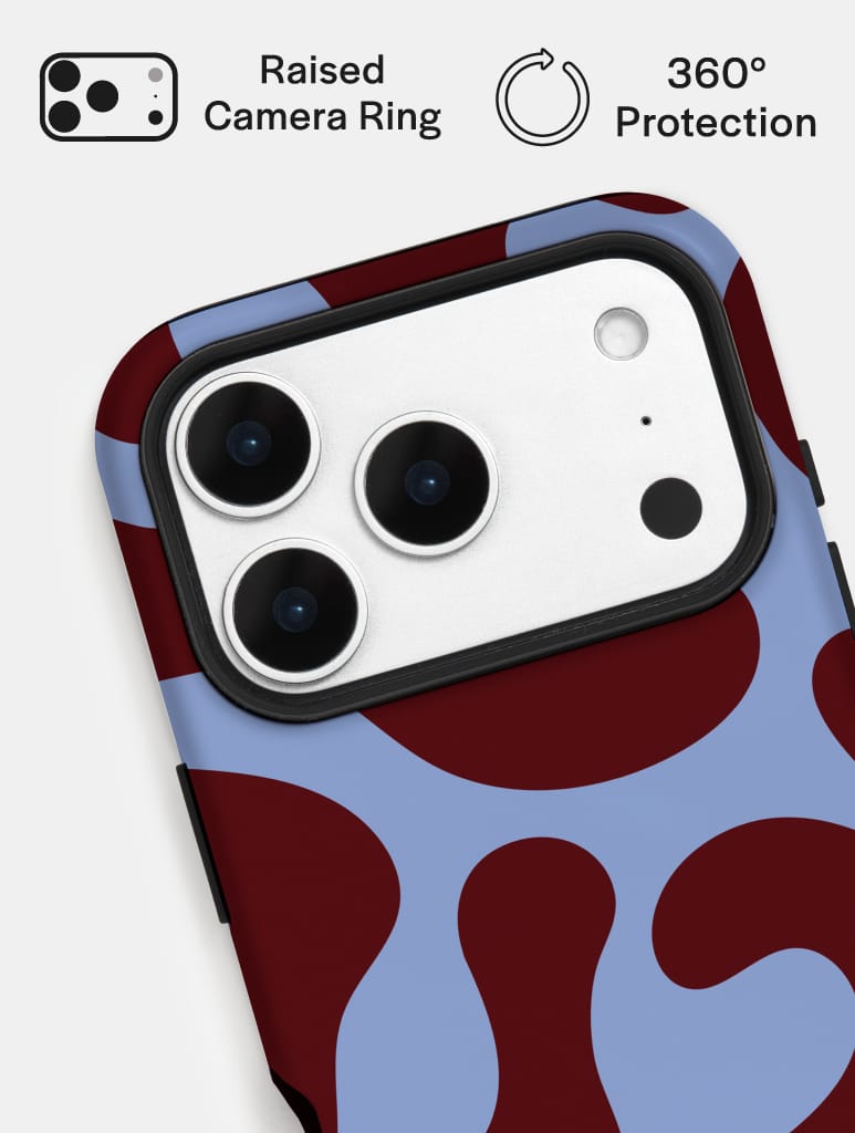 Blue and Maroon Pattern Ultra Protective iPhone Case Tech Skinnydip London