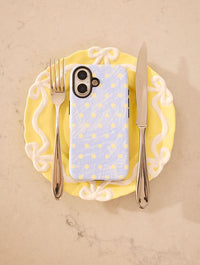 Blue And Yellow Painted Polka Dot Ultra Protective iPhone Case Phone Cases Skinnydip London