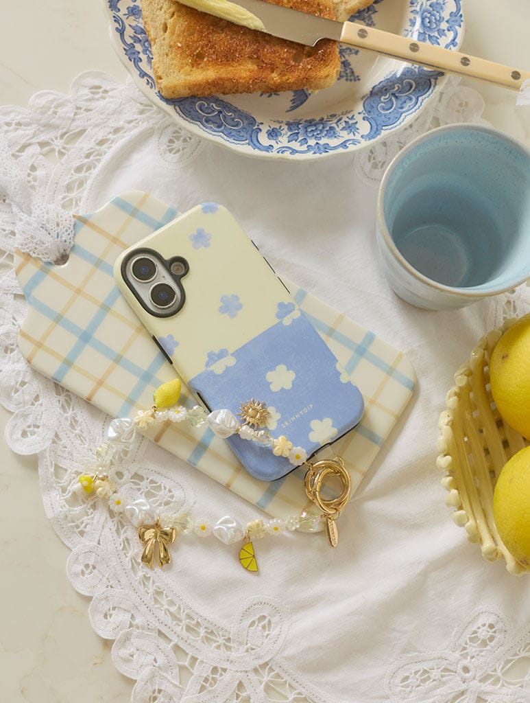 Blue and Yellow Two Tone Flower Ultra Protective iPhone Case Phone Cases Skinnydip London