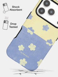 Blue and Yellow Two Tone Flower Ultra Protective iPhone Case Phone Cases Skinnydip London