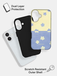Blue and Yellow Two Tone Flower Ultra Protective iPhone Case Phone Cases Skinnydip London