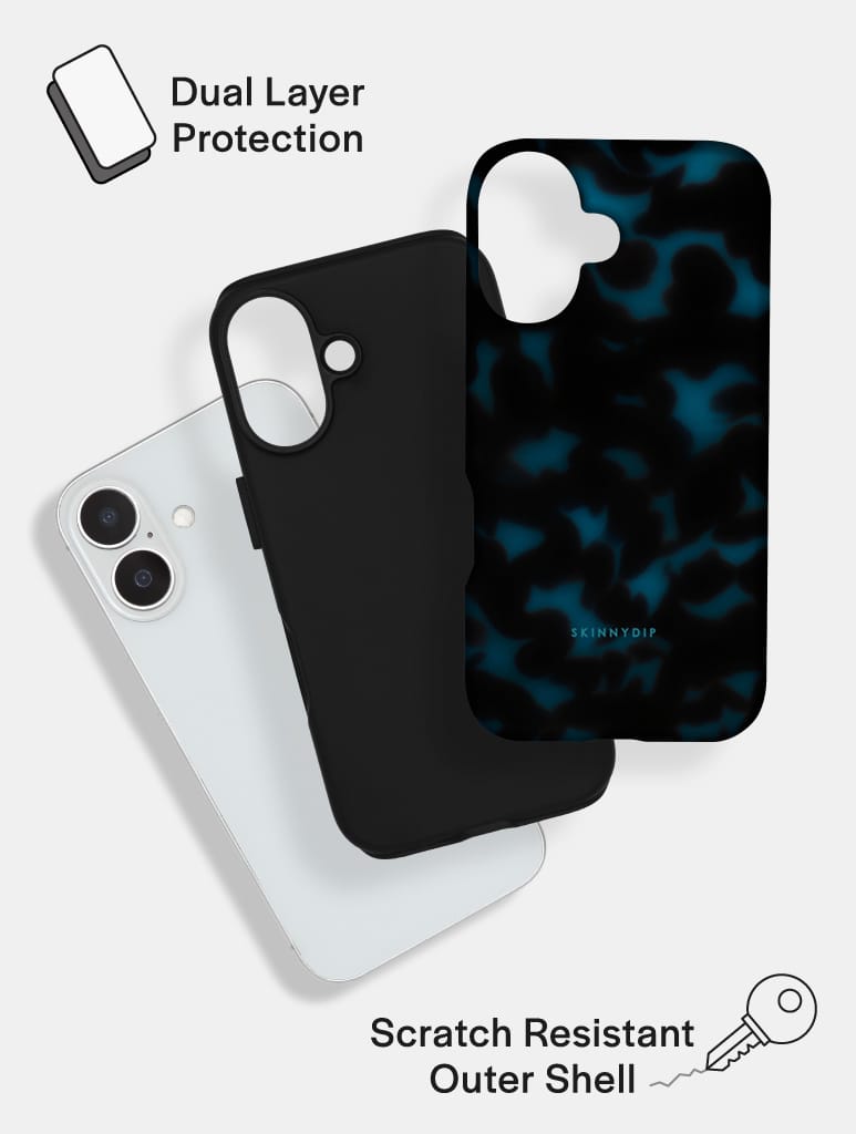 Blue Black Tortoise Shell Ultra Protective iPhone Case Phone Cases Skinnydip London