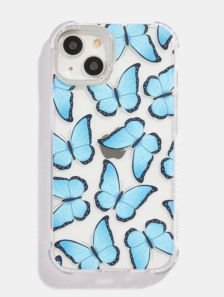 Blue Butterfly Shock iPhone Case Phone Cases Skinnydip London