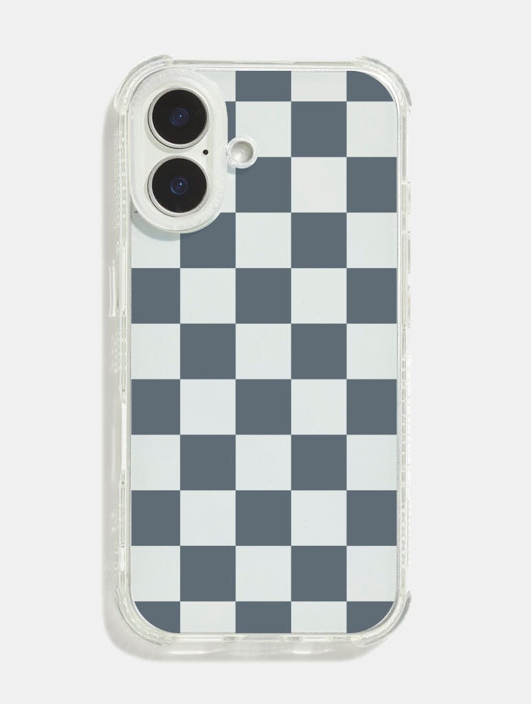 Blue Check Shock iPhone Case Phone Cases Skinnydip London