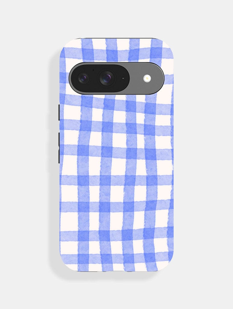 Blue Gingham Ultra Protective Google Case Phone Cases Skinnydip London