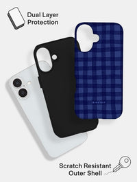 Blue Gingham Ultra Protective iPhone Case Phone Cases Skinnydip London