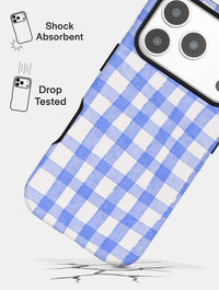 Blue Gingham Ultra Protective iPhone Case Phone Cases Skinnydip London