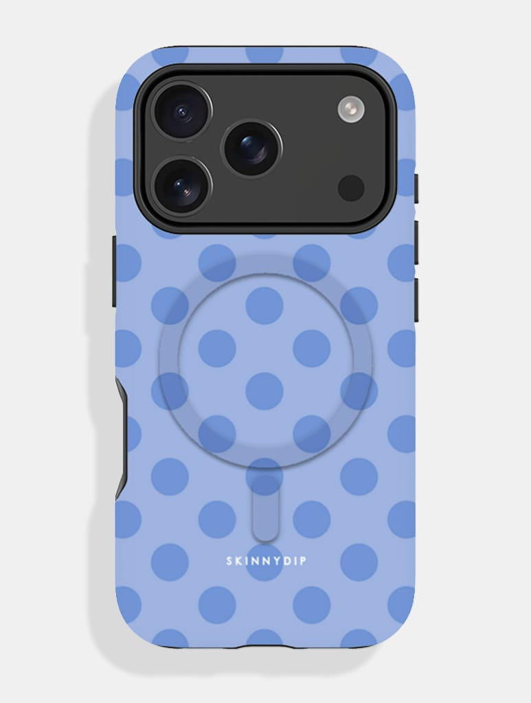 Blue Large Polka Dot MagSafe Ultra Protective iPhone Case Phone Cases Skinnydip London