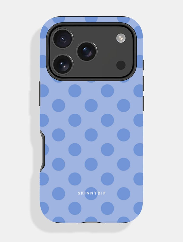 Blue Large Polka Dot Ultra Protective iPhone Case Phone Cases Skinnydip London
