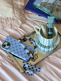 Blue Large Polka Dot Ultra Protective iPhone Case Phone Cases Skinnydip London