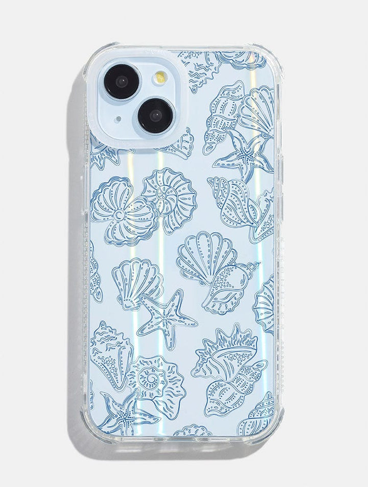 Blue Outline Sea Shells Shock iPhone Case | Summery Phone Cases ...