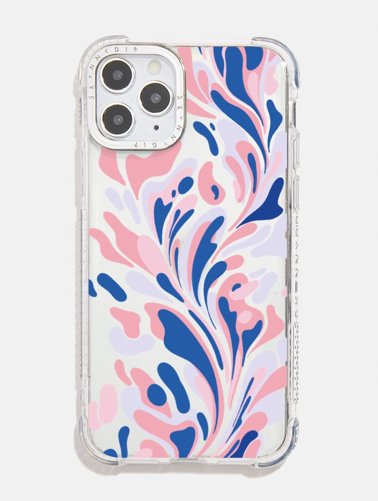 Blue & Pink Marble Shock iPhone Case Phone Cases Skinnydip London