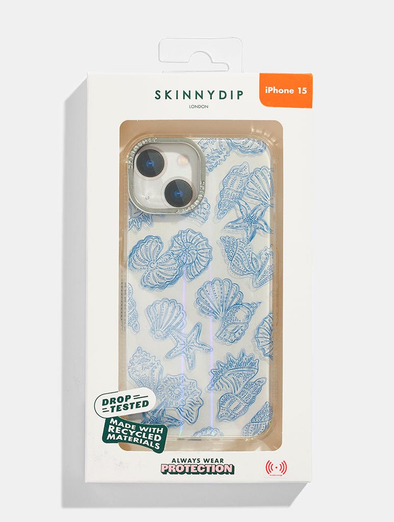Blue Shells Shock iPhone Case Phone Cases Skinnydip London
