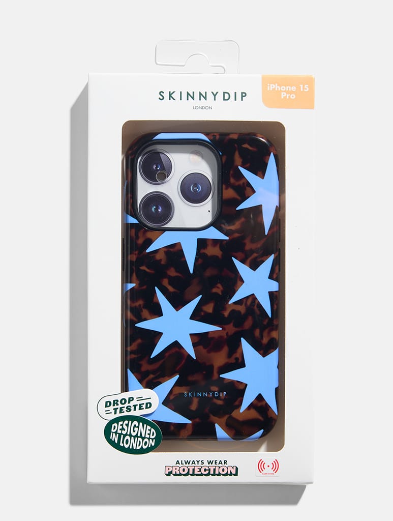 Blue Starry Tortoise Shell Ultra Protective iPhone Case Phone Cases Skinnydip London