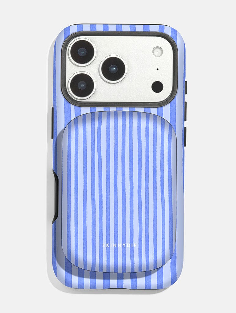 Blue Stripe Portable Magsafe Charger Portable Chargers Skinnydip London