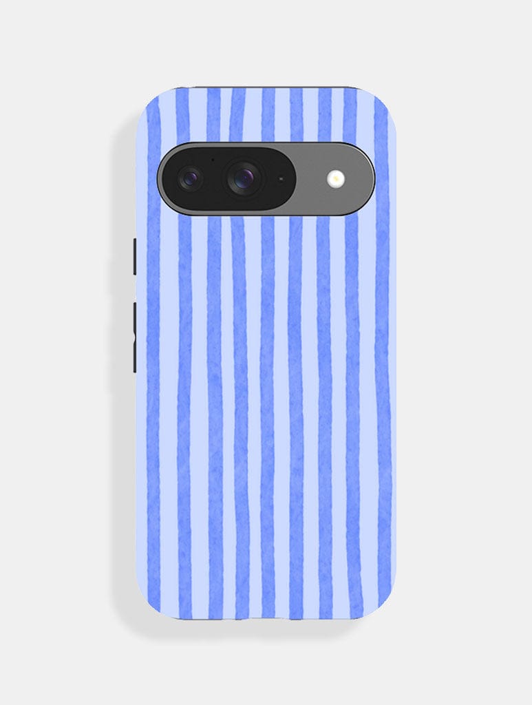 Blue Stripe Ultra Protective Google Pixel Case Phone Cases Skinnydip London