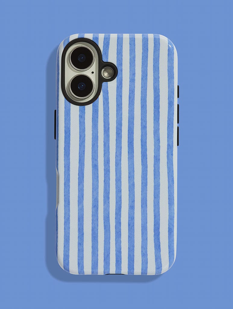 Blue Stripe Ultra Protective iPhone Case Phone Cases Skinnydip London