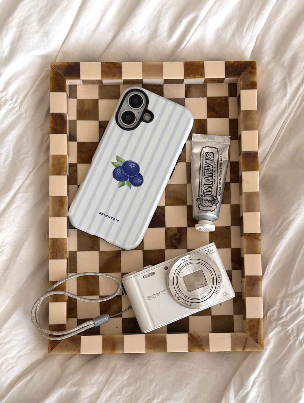 Blueberry Stripe Ultra Protective iPhone Case Phone Cases Skinnydip London
