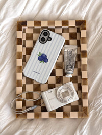 Blueberry Stripe Ultra Protective iPhone Case Phone Cases Skinnydip London