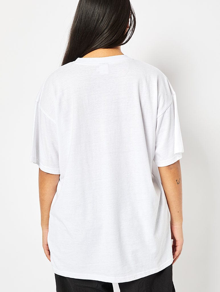 Book Slut T-Shirt In White Tops & T-Shirts Skinnydip London