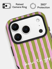 Born to Yap Stripey Quote Ultra Protective iPhone Case. Phone Cases Skinnydip London