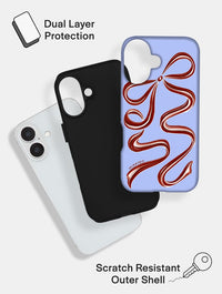 Bow Blue and Brown Ultra Protective iPhone Case Phone Cases Skinnydip London