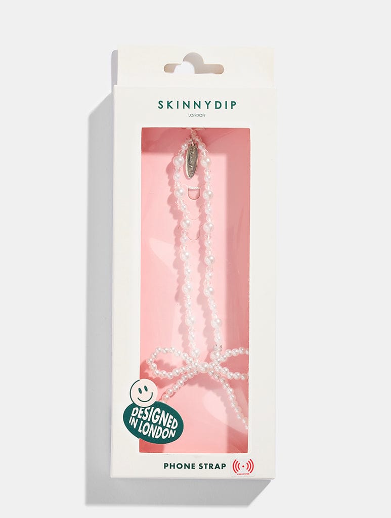 Bow Pearl Beaded Strap Phone Grips Skinnydip London