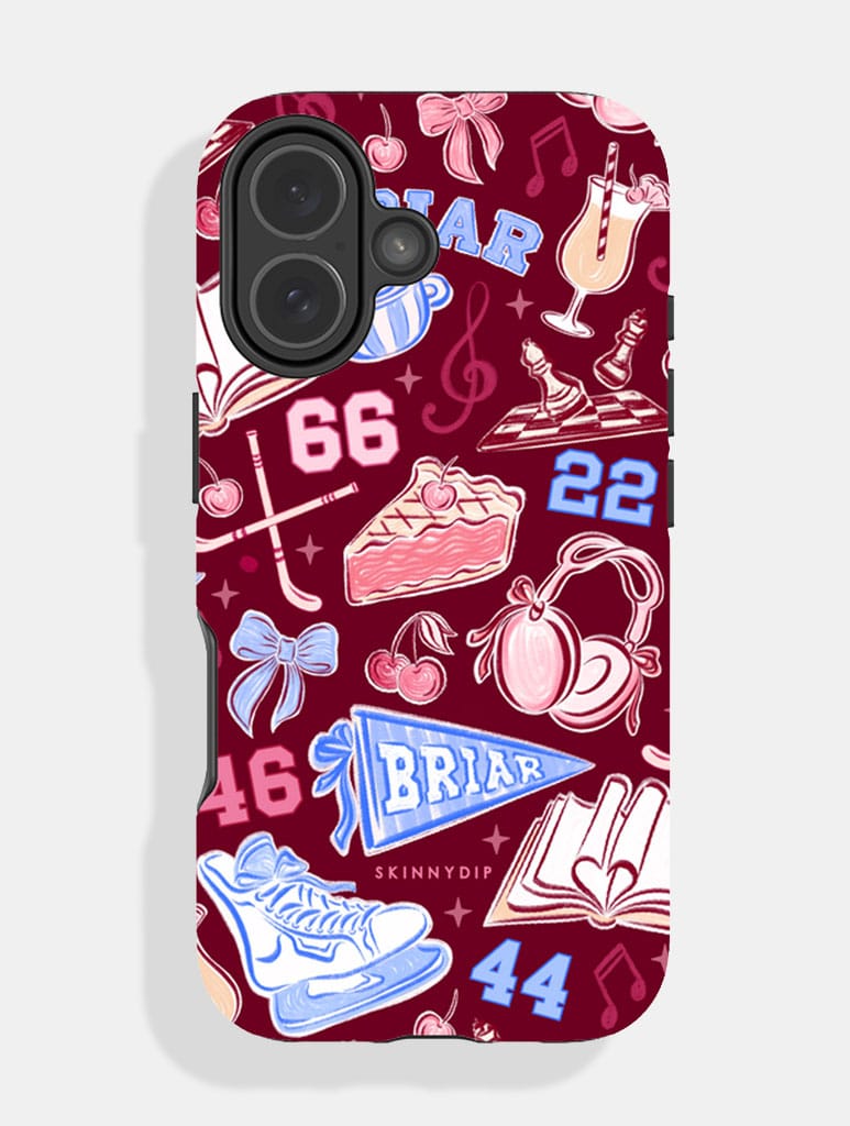 Briar University Burgundy Ultra Protective Case Phone Cases Skinnydip London