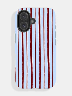 Brown And Blue Sketchy Stripes Ultra Protective iPhone Case Phone Cases Skinnydip London