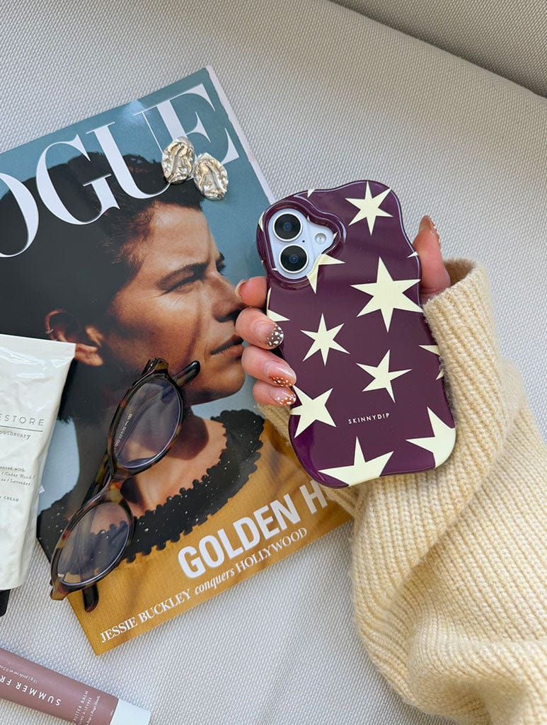 Brown and Yellow Stars Wiggle Ultra Protective iPhone Case Phone Cases Skinnydip London