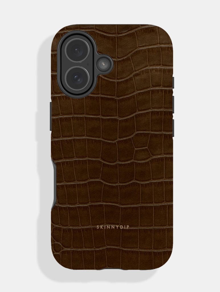 Brown Crocodile Ultra Protective iPhone Case Phone Cases Skinnydip London