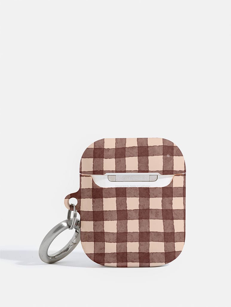 Brown Gingham AirPods Case AirPods Cases Skinnydip London