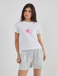 Bubblegum x Skinnydip Baby T-Shirt In White Tops & T-Shirts Skinnydip London