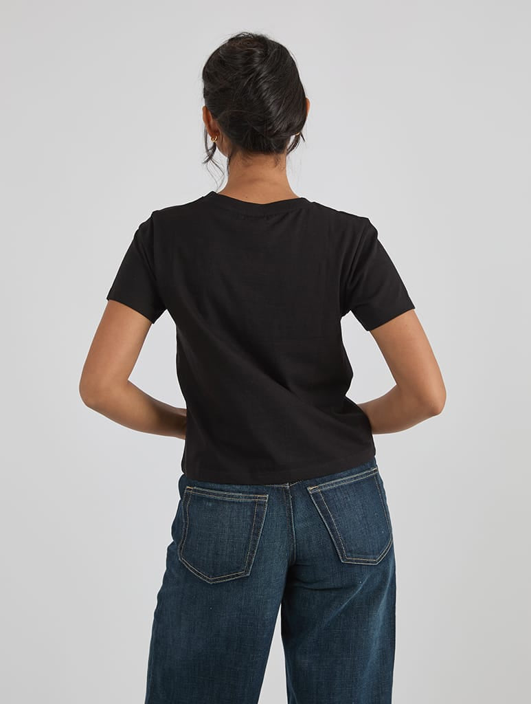 Bubblegum x Skinnydip Just Jeans & A Nice Top Baby T-Shirt In Black Tops & T-Shirts Skinnydip London