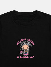 Bubblegum x Skinnydip Just Jeans & A Nice Top Baby T-Shirt In Black Tops & T-Shirts Skinnydip London