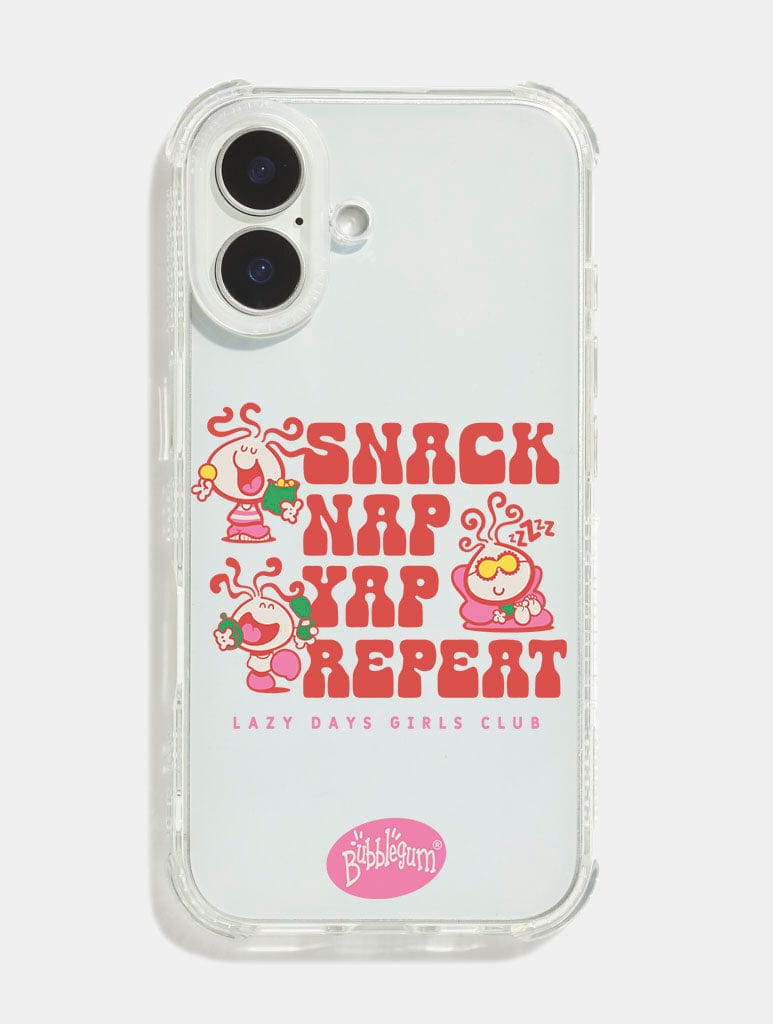 Bubblegum x Skinnydip Snack Yap Nap Repeat Shock iPhone Case Phone Cases Skinnydip London