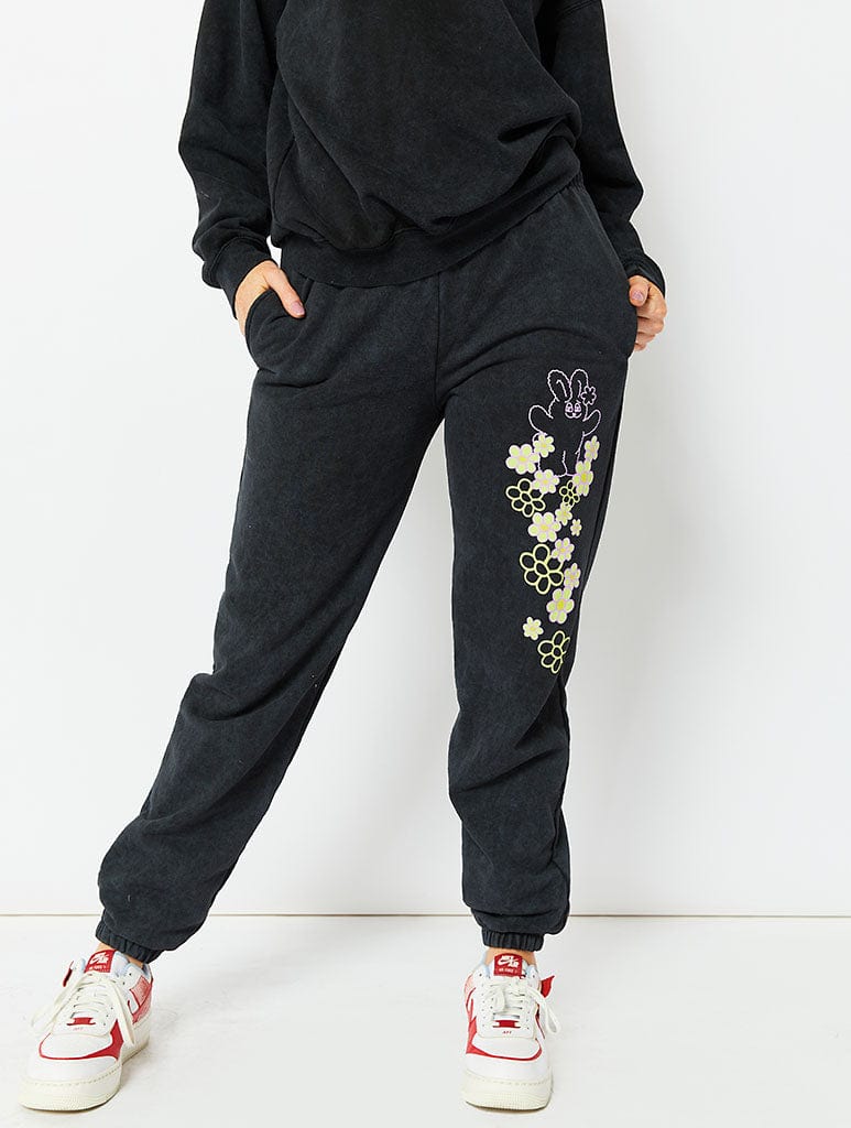 Bunny Print Relaxed Joggers Bottoms Skinnydip London